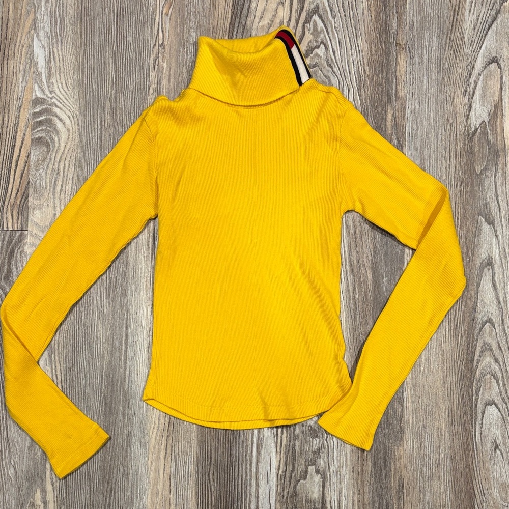 Tommy Hilfiger Yellow Turtleneck Top